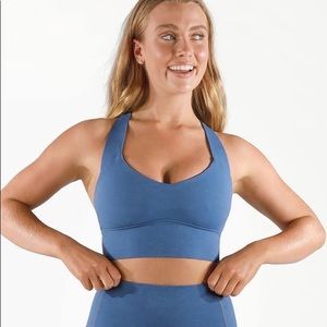 Lorna Jane Blue Scoop Neck Sports Bra